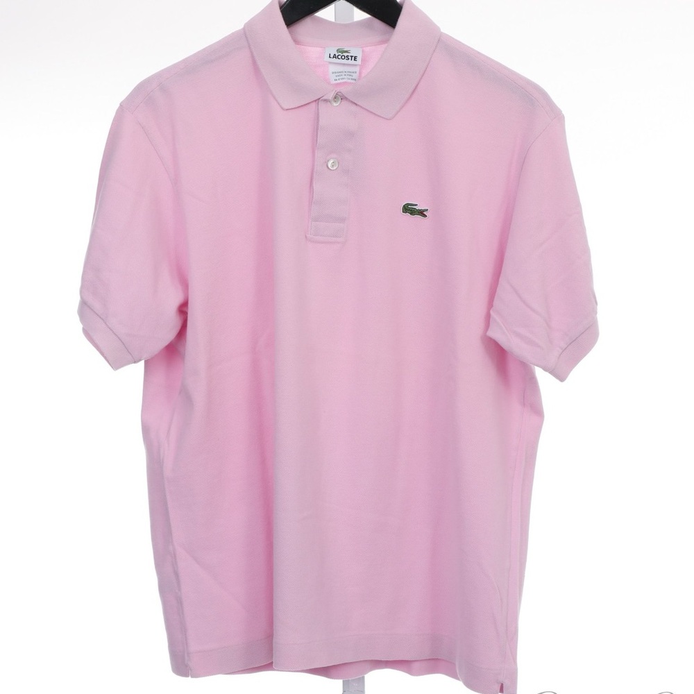 Lacoste Men’s Pink Polo Shirt 🐊 Classic Crocodile Logo Size 6